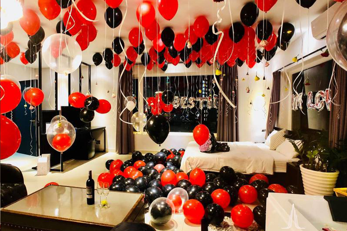 Trang trí sinh nhật trong phòng khách sạn - GO Party